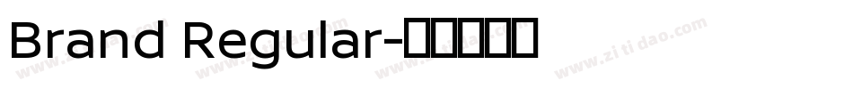 Brand Regular字体转换